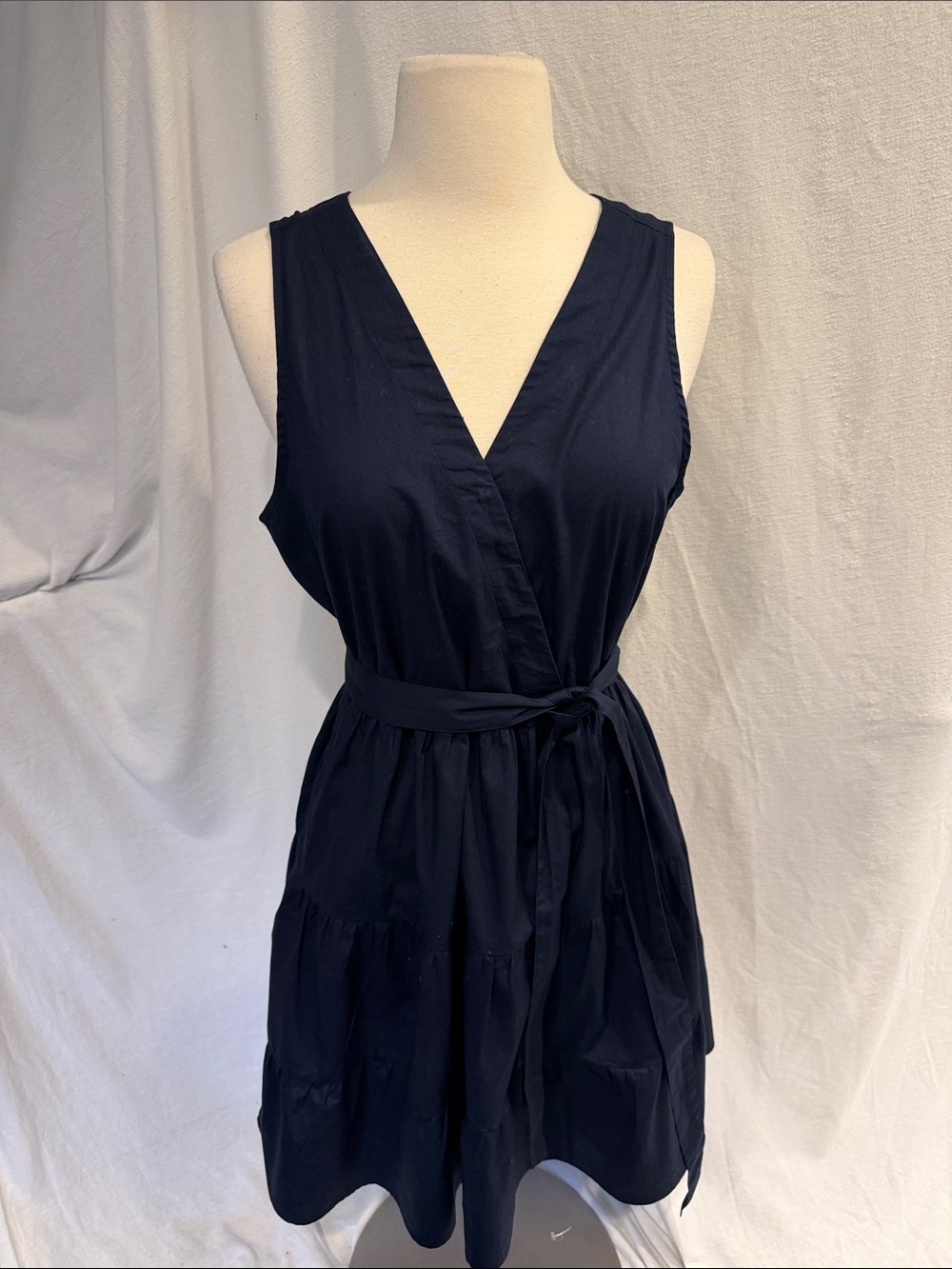 J. Crew Navy Sleeveless Wrap Dress
